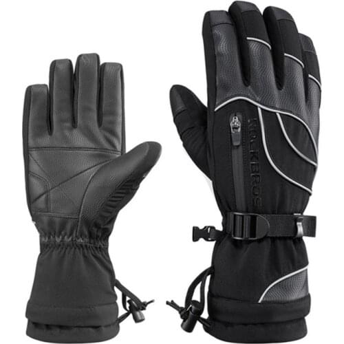 ROCKBROS Winter Fleece Thermal Warm Cycling Bike Gloves -40 Degree Windproof Waterproof Outdoor Skiing Snowmobile Bicycle Gloves