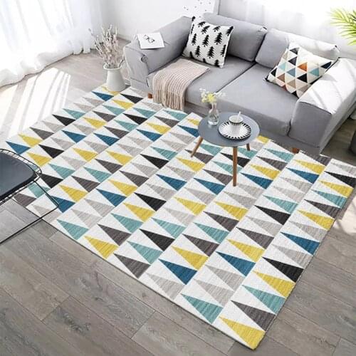 Modern simple living room carpet Nordic ins geometric pattern floor mat home store display carpet