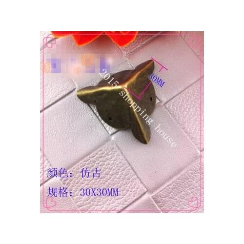 DIY corner antique wooden box package right angle iron decorative accessories 30mm*30mm