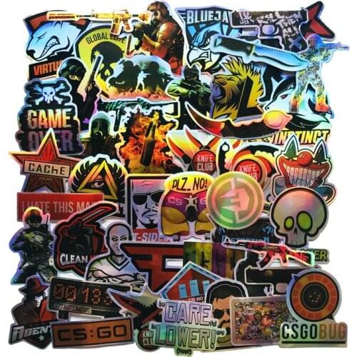 50Pcs Lot C S GO Stickers Motorcycle Anime Game Sticker For Boys Laptop Funny Graffiti Stickers Mix Retro Waterproof Pegatinas