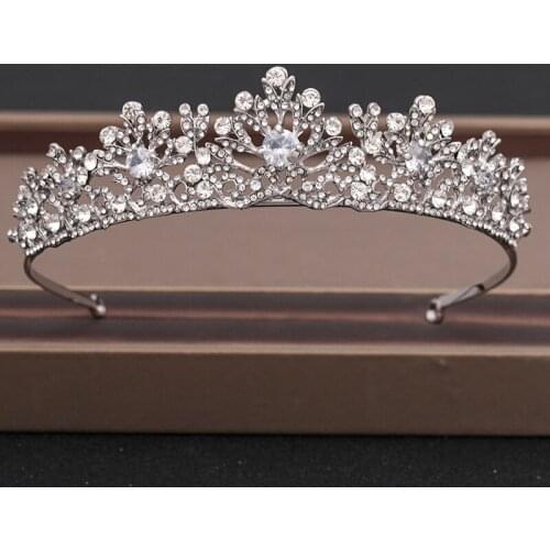 Wedding Crown Hair Jewelry Bridal Headpiece Woman Baroque Rhinestones Crystal Tiaras Bride Party Hairaccessories
