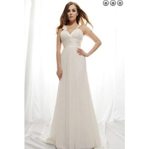 Cheap wedding dresses 2019 deep v-neck backless flowers vestido de noiva robe de mariee long Wedding Dress brides Bridal Gown