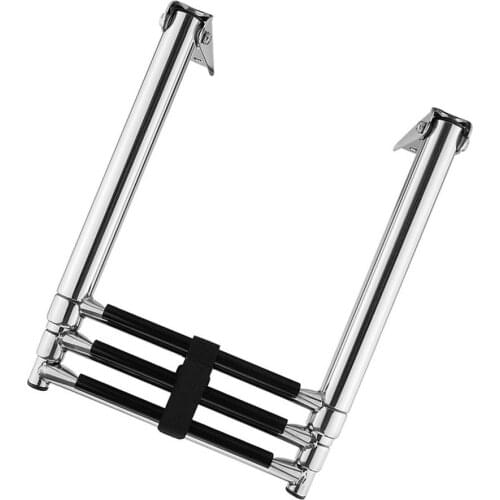 3 Step Stainless Steel Telescoping Boat Ladder Swim Step Ladders For Marine Boat Yacht Swimming Pool Accessories
