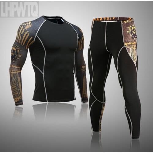 Thermo Underwear Mens Sportswear Mens Sports Suits Rashgard Male Thermal Mens Underwear Suits Winter Thermal Underwear Men