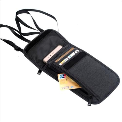Unisex Multifunction Credit Card Holder Bag Neck Hanging card holder Travel Passport Cover Wallet Men Tickets Card Storage Bag
