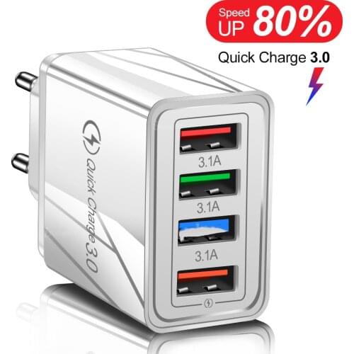 USB Charger Quick Charge 3.0 EU/US Plug For Phone Adapter for iPhone XR Huawei Tablet Portable Wall Mobile Charger Fast Charging