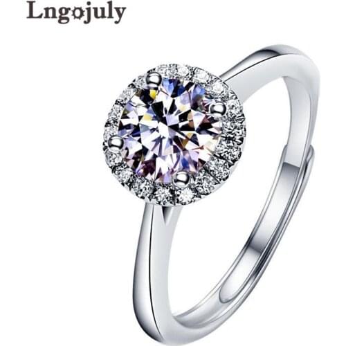 Fine Jewelry 925 Sterling Silver Ring Diamond Jewelry Moissanite Ring Wedding Party Anniversary Ring For Women Accessories Gifts