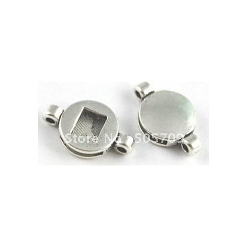 135PCS Tibetan silver Round Spacer Link for band collar A15521
