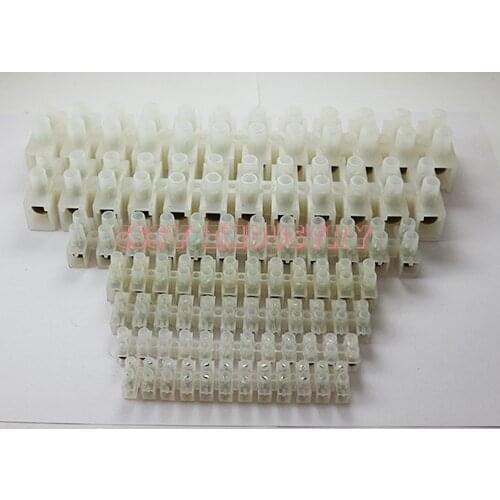 Freeshipping 2 Pcs 400V 3A 5A 6A 10A 15A 20A 30A 60A 80A 12 Positions Screw Terminal Electric Barrier Strip Terminal Blocks