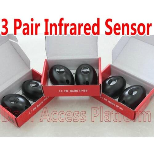3 Pair of IR Detector Single Door Beam Sensor,Home Secure door sensor access control door Infrared sensor access control sensors
