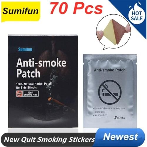 70 Pcs Stop Smoking Patches Quit Smoke Plaster 100% Natural Herbal Anti-Smoking Patch for Men Stop Smoking Patches