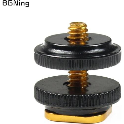 1PCS Hot Shoe Adapter 1/4 inch Screw With Double Layer to Flash Adapter Holder Mount Photo Studio Accessories