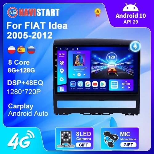 Car Radio Android 10 For FIAT Idea 2005-201 For Strada 2006-2012 For ZOTYE Z200 2011-2014 GPS Navigation 4G WIFI NO DVD Player