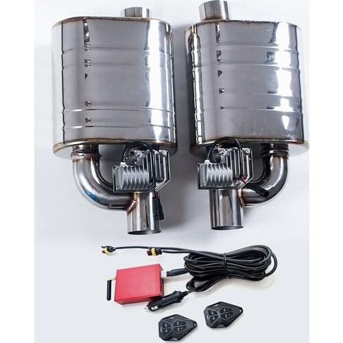 Car Exhaust Sounds Valve Double Muffler System With Remote Controller Waterproof Variable Silencer