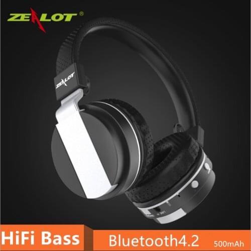 ZEALOT B17 Bluetooth Headphone music headset FM and support SD card with mic for mobile xiaomi iphone sumsamg tablet