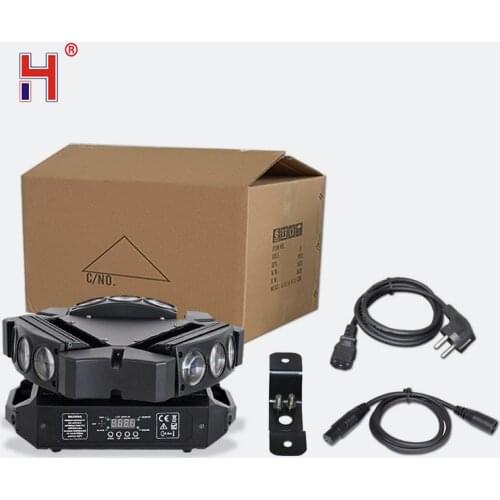 Spider Beam Mini Moving Head 9X10W Led Spider Light Lyre RGBW Beam16/48Ch Dmx Stage Lights Dj Party Disco Light