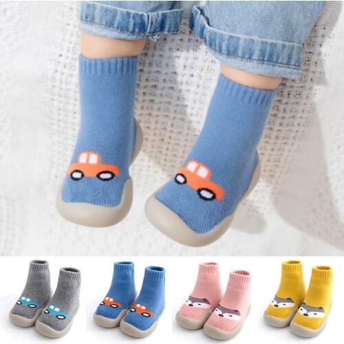Toddler Winter Shoes Cartoon Animals Warm Newborn Baby Girl Shoes Infant Girls Shoe Knitted First Walkers Soft Socks Shoes Boys