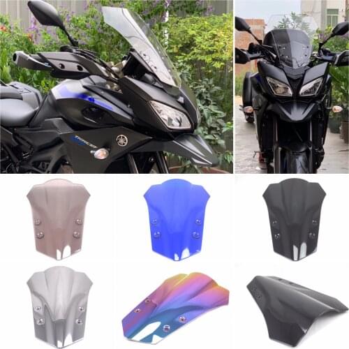Motorcycle Double Bubble Windscreen WindScreen wind deflector For Yamaha Tracer MT-09 MT09 FJ-09 FJ09 2015 2016 2017