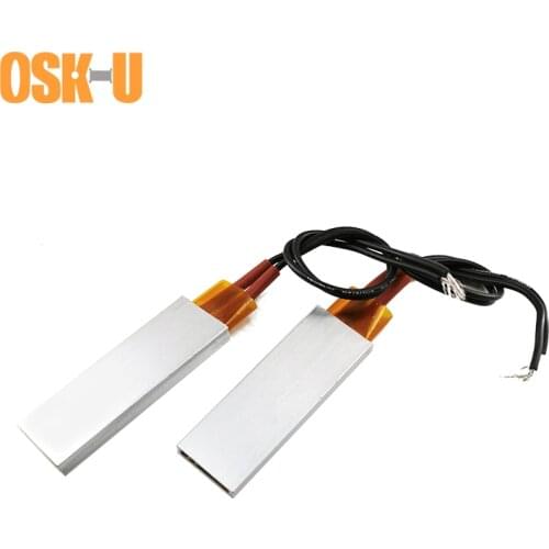 2PCS PTC Electric Heater Plate 12V 60x21x5mm PTC Heating Element 70/110/200C Thermostatic Heater Element for Hair Straightener