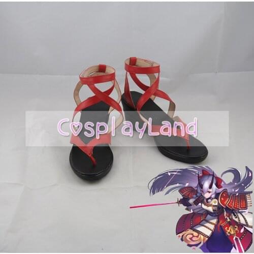 FGO Fate Grand Order Tomoe Gozen Cosplay Shoes Sandals for Adult Women Shoes Costume Accessories Custom Made Halloween Shoes