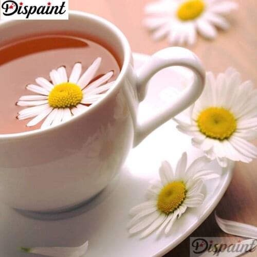 Dispaint Full Square/Round Drill 5D DIY Diamond Painting "scented tea" Embroidery Cross Stitch 3D Home Decor A11016