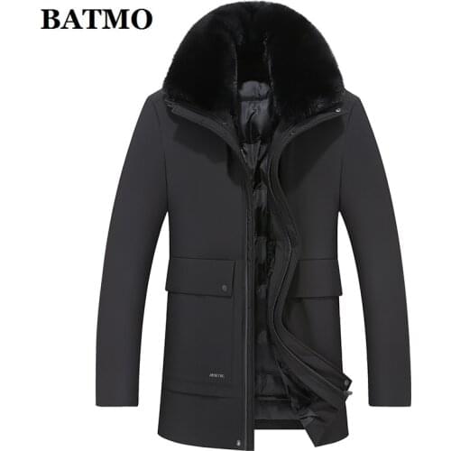 BATMO 2020 new arrival winter high quality thicked warm parkas men,mens thicked jackets men,2008