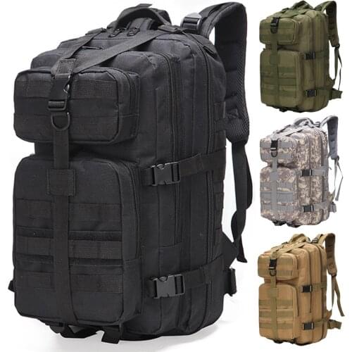 40L Large Capacity Men Army Military Tactical Backpack 3P EDC Molle Waterproof Bug Rucksack Hiking Camping Hunting Bags