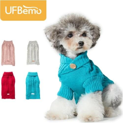 UFBemo Knitted Cable Dog Sweater Dachshund Cat Pull Chien Teckel Clothes Christmas Winter for chihuahua Small Large Dogs Warm