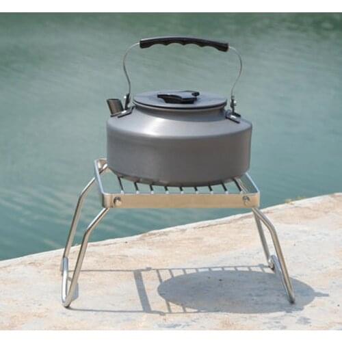 Stainless Steel Foldable Stove Stand Rack Support Folding Camping Pot Holder Tool Outdoor Sports Cooking Equipment