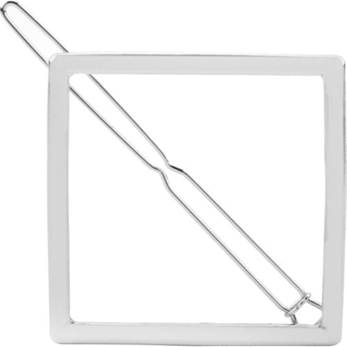 Simple Square Hairpin Metal Alloy Hair Clips Fashion Hair Accessories for Women Lady Girl Gift