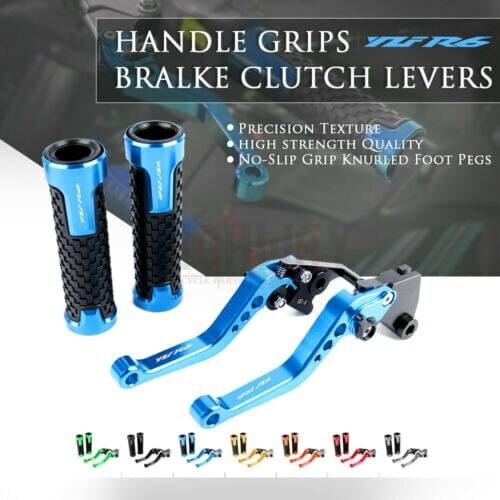 Brake Lever Handlebar Grips Grip CNC Aluminum Short Adjustable Brake Clutch levers For YAMAHA YZF R6 YZF-R6 2005-2016