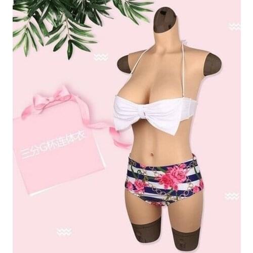 Silicone Bodysuit Fake Breast Form Crossdresser Drag Queen Cosplay Top Quality Soft Boob Bionic Skin Transvestite Mastectomy Bra