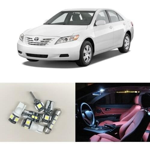 Led Interior Car Lights For Toyota Camry 2007-2011 6Pieces Led Replacement Bulbs Car Styling Trunk Cargo Step Courtesy Lamp