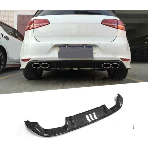 High Quality Carbon Fiber Rear Bumper Diffuser Lip Spoiler for Volkswagen VW GOLF 7 R R LINE Hatchback 14-17 Non Standard