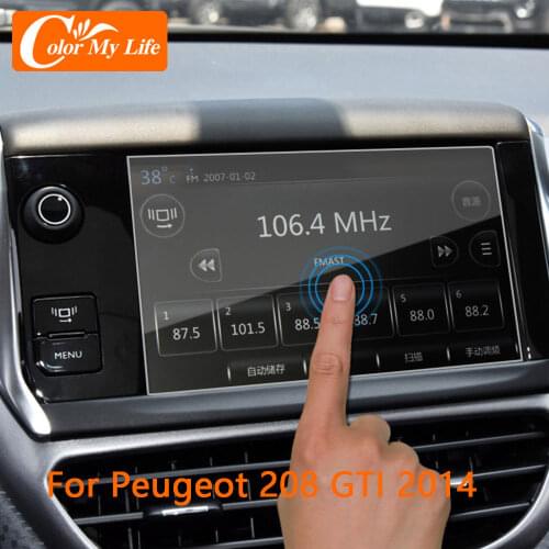 Car Navigation Screen Protection Film for Peugeot 208 GTI 2014 Accessories Color My Life