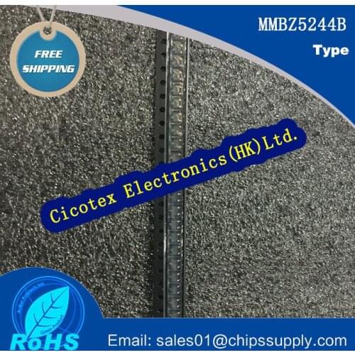 100pcs/lot MMBZ5244B 5244 SOT-23 DIODE ZENER 14V 225MW SOT23-3