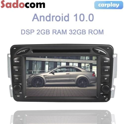 7" DSP 2 din Android 10.0 Car DVD player autoradio 32GB ROM 2GB RAM GPS car radio For Mercedes Benz CLK W209 W203 W463 W208