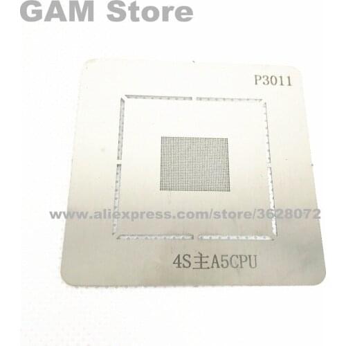 A5 CPU BGA Stencil iPhone 4S Bottom Layer IC Reballing Chip Pins Soldering BGA Direct Heating Template Tin Plant Steel Net P3011