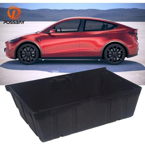 Car Under Seat Storage Box for Tesla Model Y 2021 Blcak Cargo Holder Tray High Capacity Organizer Case Auto Interior Accessories