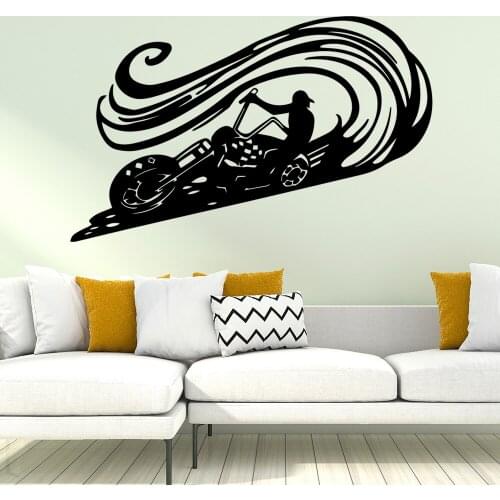 Free shipping motorcycle Vinyl Wall Sticker Wallpaper Decor For Living Room Bedroom Decoration Decal Stickers Murals