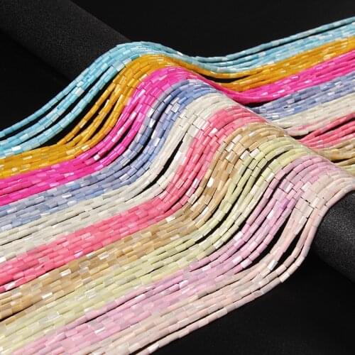 3X5MM Natural Shell Beading Beads Cylinder Shape Loose Bead For Jewelry DIY Making Bracelet Earring Necklace Handmade Wholesale