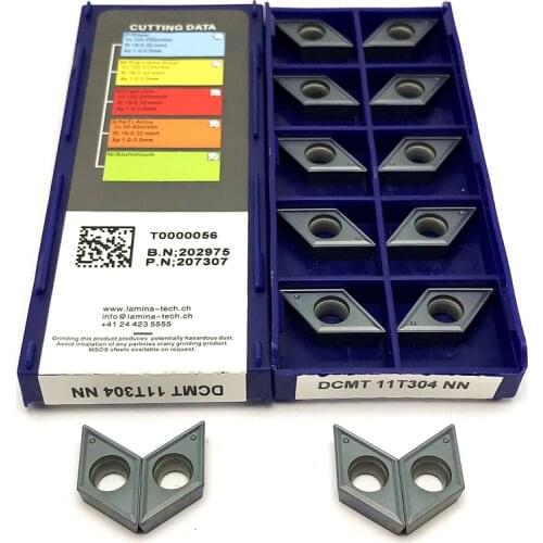 DCMT11T304 DCMT11T308 NN LT10 External turning tool carbide inserts Metal cutting tool turning inserts CNC Parts Lathe Tool