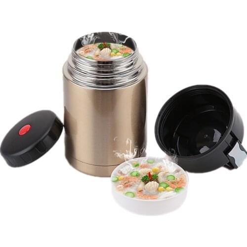 500ML/800ML/1000ML Double Stainless Steel Thermos Food Soup Containers Large Capacity Vacuum Flasks Portable Lunch Bento Box