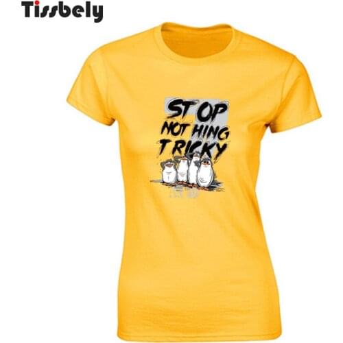 Tissbely Cotton Army Penguin Funny Tshirts New Style Cartoon Ts of Animal Fashion for Youth Boy