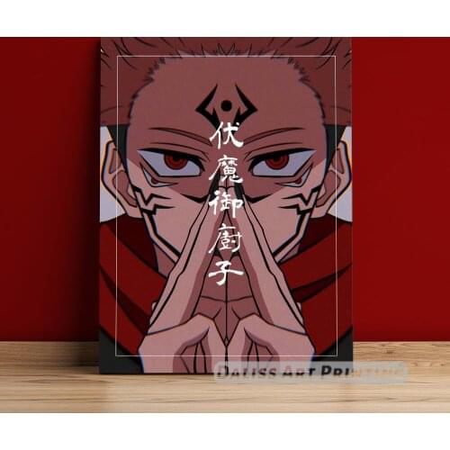 Canvas Anime Yuji Jujutsu Kaisen Pictures Home Decoration Paintings Poster HD Prints Wall Art Modular Living Room Framed
