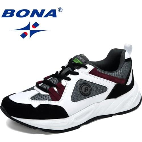 BONA 2021 New Designers Running Shoes Men Mesh Jogging Training Outdoor Fitness Sneakers Man Brand Walking Footwear Mansculino