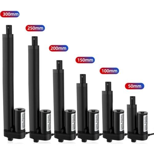 1000N Linear Actuator DC 12V 24V Mini Electric Lineal Actuador Speed 90mm/s Stroke 50mm - 300mm Linear Gear Motor Actuators 12 V