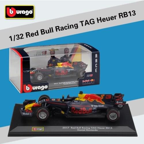 Bburago 1:32 Model Car Simulation Alloy Racing Metal Toy Car Children Toy Gift Collection Red Bull Racing TAG Heuer RB13 F1