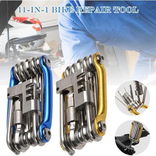 11-in-1 Bike Multitool Portable and Ligtweight Bike Repair Tool Set with Chain Cutter, Hex Keys, Screwdrivers, T-25 dropshipping