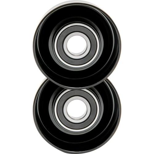 New Set of 2 Accessory Belt Idler Pulleys Driver or Passenger Side Upper 1Pair for Buick 2008 Allure Super Water Pump (Lower)